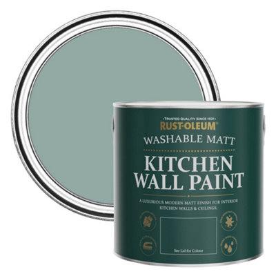 Rust-Oleum Gresham Blue Matt Kitchen Wall Paint 2.5L from B&Q