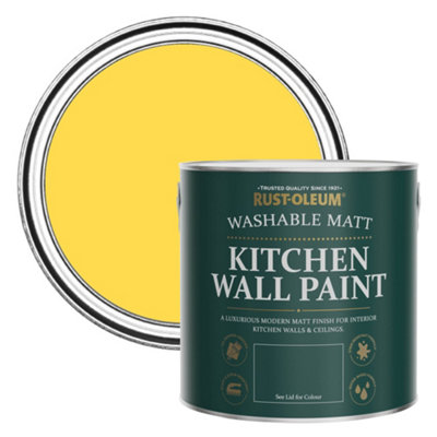 B&Q -  Lemon Sorbet Matt Kitchen Wall Paint 2.5L