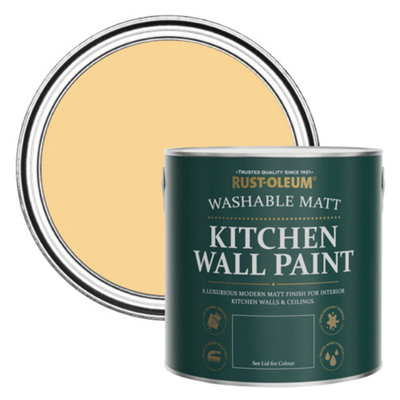 B&Q -  Mustard Matt Kitchen Wall Paint 2.5L
