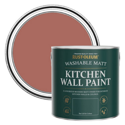 Rust-Oleum Salmon Matt Kitchen Wall Paint 2.5L from B&Q