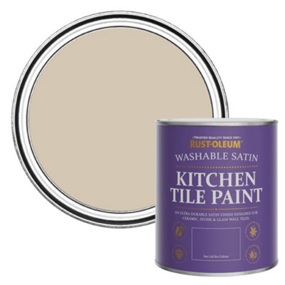 Rust-Oleum Butterscotch Satin Kitchen Tile Paint 750Ml from B&Q