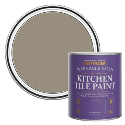 Rust-Oleum Cocoa Satin Kitchen Tile Paint 750Ml from B&Q