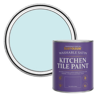 Rust-Oleum Duck Egg Satin Kitchen Tile Paint 750Ml from B&Q