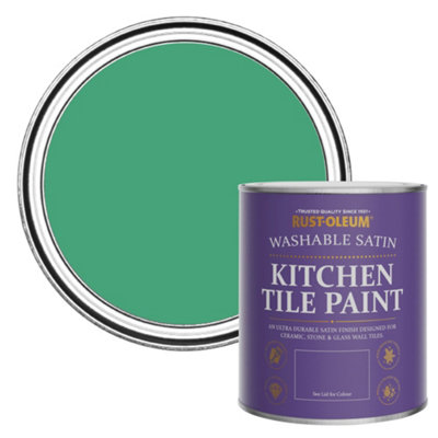 B&Q -  Emerald Satin Kitchen Tile Paint 750Ml