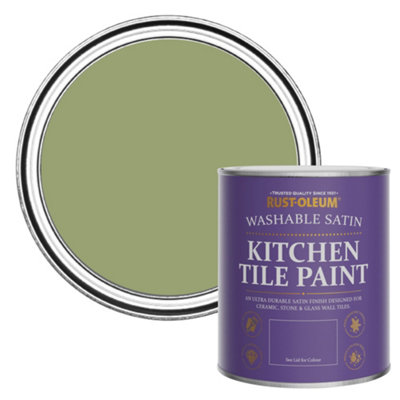 Rust-Oleum Familiar Ground Satin Kitchen Tile Paint 750Ml from B&Q