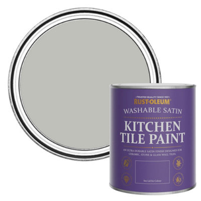 B&Q -  Flint Satin Kitchen Tile Paint 750Ml
