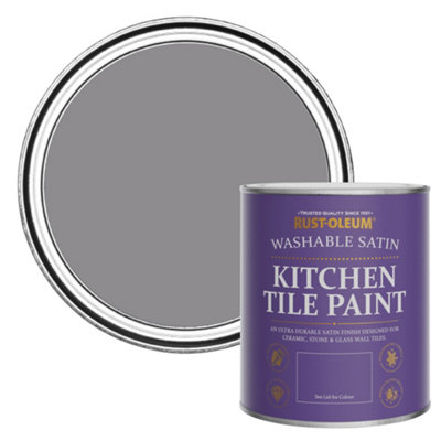 Rust-Oleum Iris Satin Kitchen Tile Paint 750Ml from B&Q