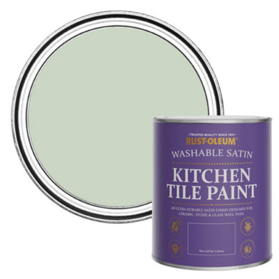 Rust-Oleum Green Laurel Satin Kitchen Tile Paint 750Ml