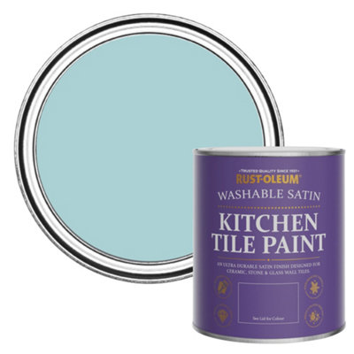 Rust-Oleum Little Cyclades Satin Kitchen Tile Paint 750Ml from B&Q