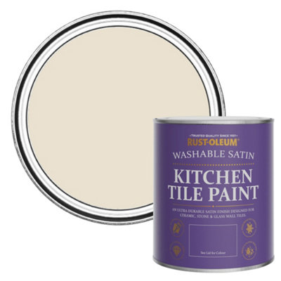 Rust-Oleum Longsands Satin Kitchen Tile Paint 750Ml from B&Q