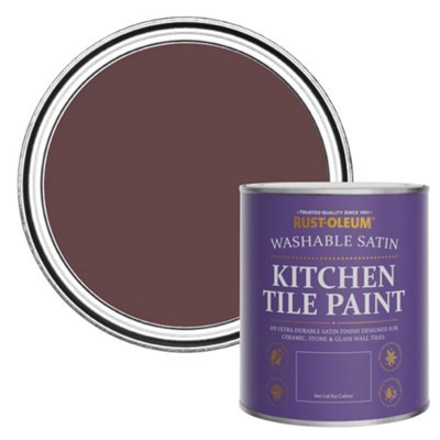 Rust-Oleum Mulberry Street Satin Kitchen Tile Paint 750Ml from B&Q