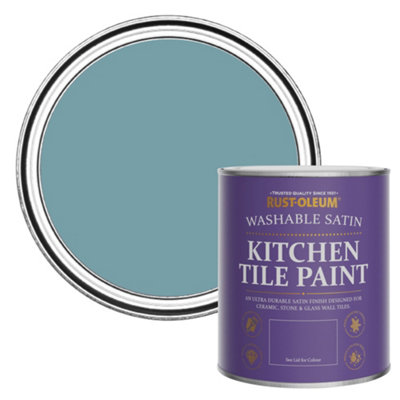 Rust-Oleum Pacific State Satin Kitchen Tile Paint 750Ml from B&Q