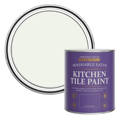 Rust-Oleum Steamed Milk Satin Kitchen Tile Paint 750Ml from B&Q