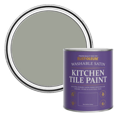 Rust-Oleum Tea Leaf Satin Kitchen Tile Paint 750Ml from B&Q