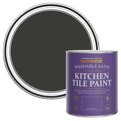 B&Q -  Dark Magic Satin Kitchen Tile Paint 750Ml