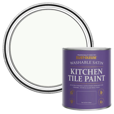 Rust-Oleum Still Satin Kitchen Tile Paint 750Ml from B&Q