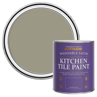 B&Q -  Grounded Satin Kitchen Tile Paint 750Ml