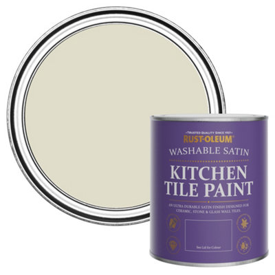 Rust-Oleum Relaxed Oats Satin Kitchen Tile Paint 750Ml from B&Q