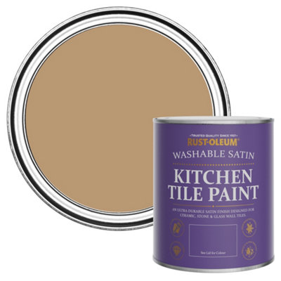 Rust-Oleum Fired Clay Satin Kitchen Tile Paint 750Ml from B&Q