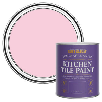 Rust-Oleum My Husband Said No Satin Kitchen Tile Paint 750Ml from B&Q