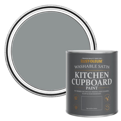 Rust-Oleum Mid-Anthracite Satin Kitchen Cupboard Paint 750Ml from B&Q