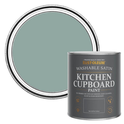Rust-Oleum Gresham Blue Satin Kitchen Cupboard Paint 750Ml from B&Q