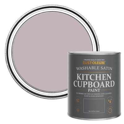 Rust-Oleum Lilac Wine Satin Kitchen Cupboard Paint 750Ml from B&Q