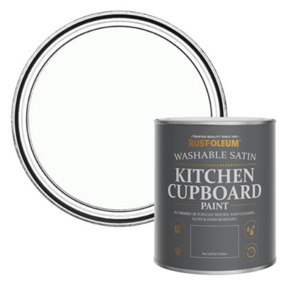 Rust-Oleum Moonstone Satin Kitchen Cupboard Paint 750Ml from B&Q