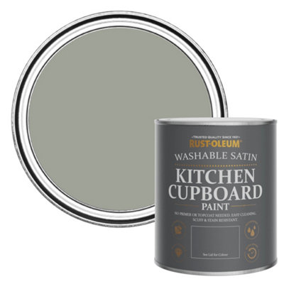Rust-Oleum Tea Leaf Satin Kitchen Cupboard Paint 750Ml from B&Q