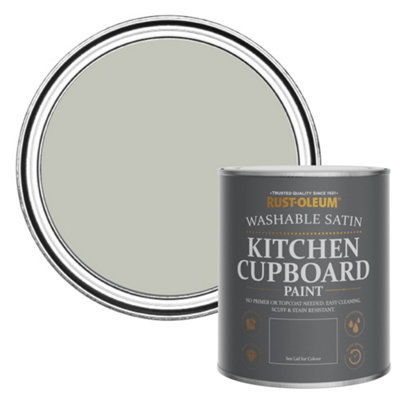 Rust-Oleum Tyne Fog Satin Kitchen Cupboard Paint 750Ml from B&Q
