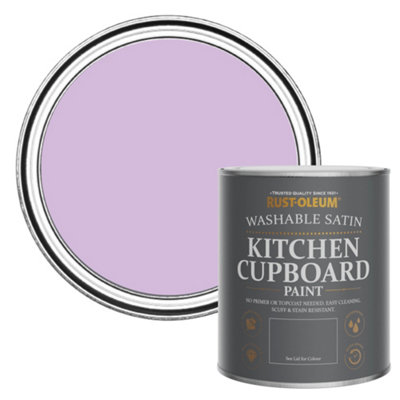 Rust-Oleum Violet Macaroon Satin Kitchen Cupboard Paint 750Ml from B&Q