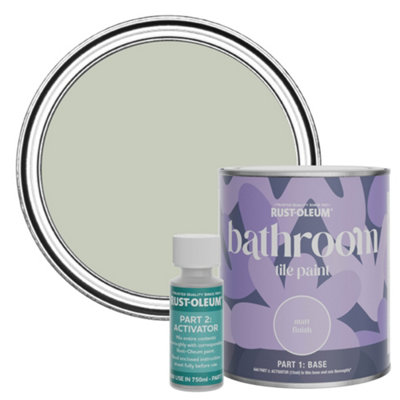 Rust-Oleum Aloe Matt Bathroom Tile Paint 750Ml from B&Q