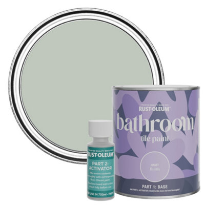 Rust-Oleum Green Chalk Matt Bathroom Tile Paint 750Ml