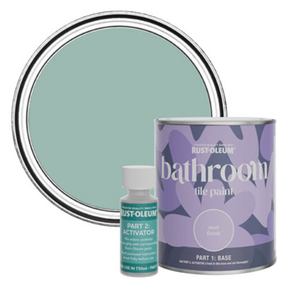 Rust-Oleum Coastal Blue Matt Bathroom Tile Paint 750Ml from B&Q