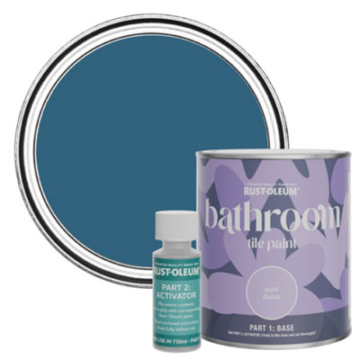 Rust-Oleum Cobalt Matt Bathroom Tile Paint 750Ml from B&Q