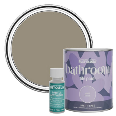 Rust-Oleum Cocoa Matt Bathroom Tile Paint 750Ml from B&Q