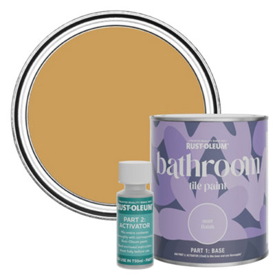 Rust-Oleum Dijon Matt Bathroom Tile Paint 750Ml from B&Q