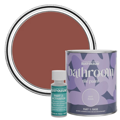 Rust-Oleum Fire Brick Matt Bathroom Tile Paint 750Ml from B&Q