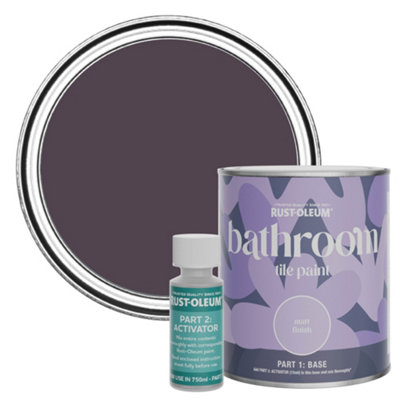 Rust-Oleum Grape Soda Matt Bathroom Tile Paint 750Ml from B&Q