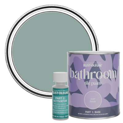 Rust-Oleum Gresham Blue Matt Bathroom Tile Paint 750Ml from B&Q