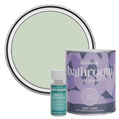 Rust-Oleum Green Laurel Matt Bathroom Tile Paint 750Ml