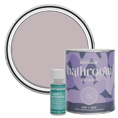 Rust-Oleum Lilac Wine Matt Bathroom Tile Paint 750Ml from B&Q