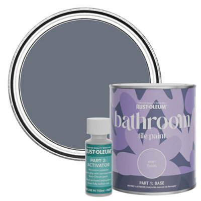 Rust-Oleum Marine Grey Matt Bathroom Tile Paint 750Ml from B&Q