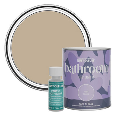 Rust-Oleum Salted Caramel Matt Bathroom Tile Paint 750Ml from B&Q