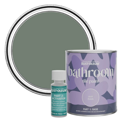 Rust-Oleum Serenity Matt Bathroom Tile Paint 750Ml from B&Q