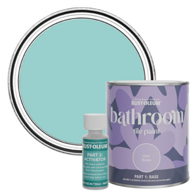 Rust-Oleum Teal Matt Bathroom Tile Paint 750Ml from B&Q