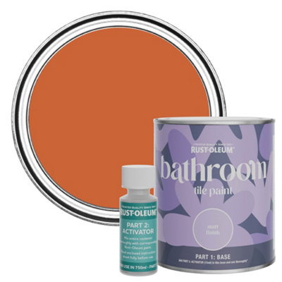 Rust-Oleum Tiger Tea Matt Bathroom Tile Paint 750Ml from B&Q