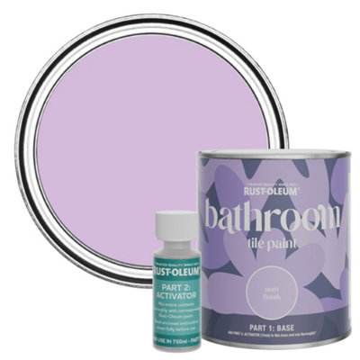 Rust-Oleum Violet Macaroon Matt Bathroom Tile Paint 750Ml from B&Q