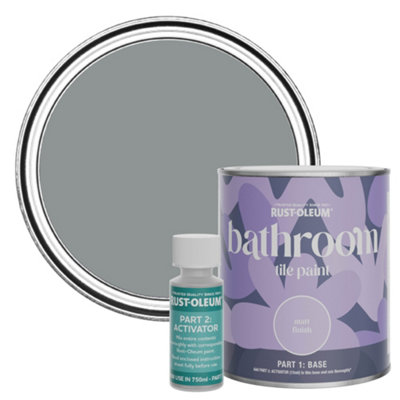 Rust-Oleum Mid-Anthracite Matt Bathroom Tile Paint 750Ml from B&Q
