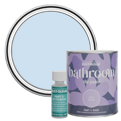 Rust-Oleum Powder Blue Matt Bathroom Tile Paint 750Ml from B&Q